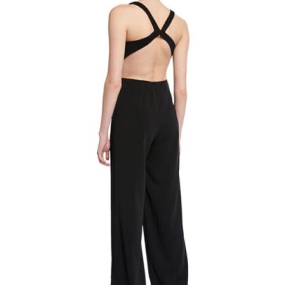 Jay Godfrey Rooney Deep V-Neck Sleeveless Cutout-Back Jumpsuit Sz. 0 - Picture 2 of 9